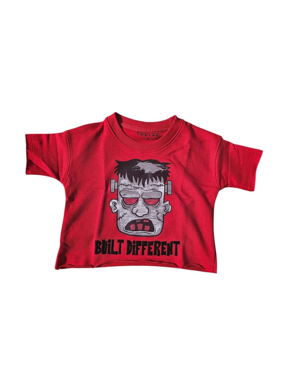 Focus Kids Cropped Face T-Shirt Multi Colors