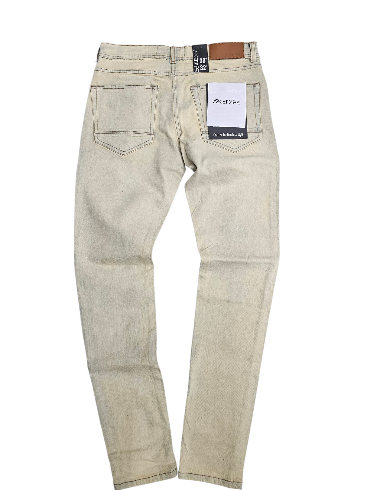 Arketype Rhinestone Skinny Jeans Vanilla