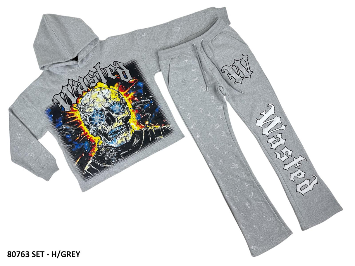 Focus Wasted Rhinestone Hoodie Multi Colors (Hoodie Only)