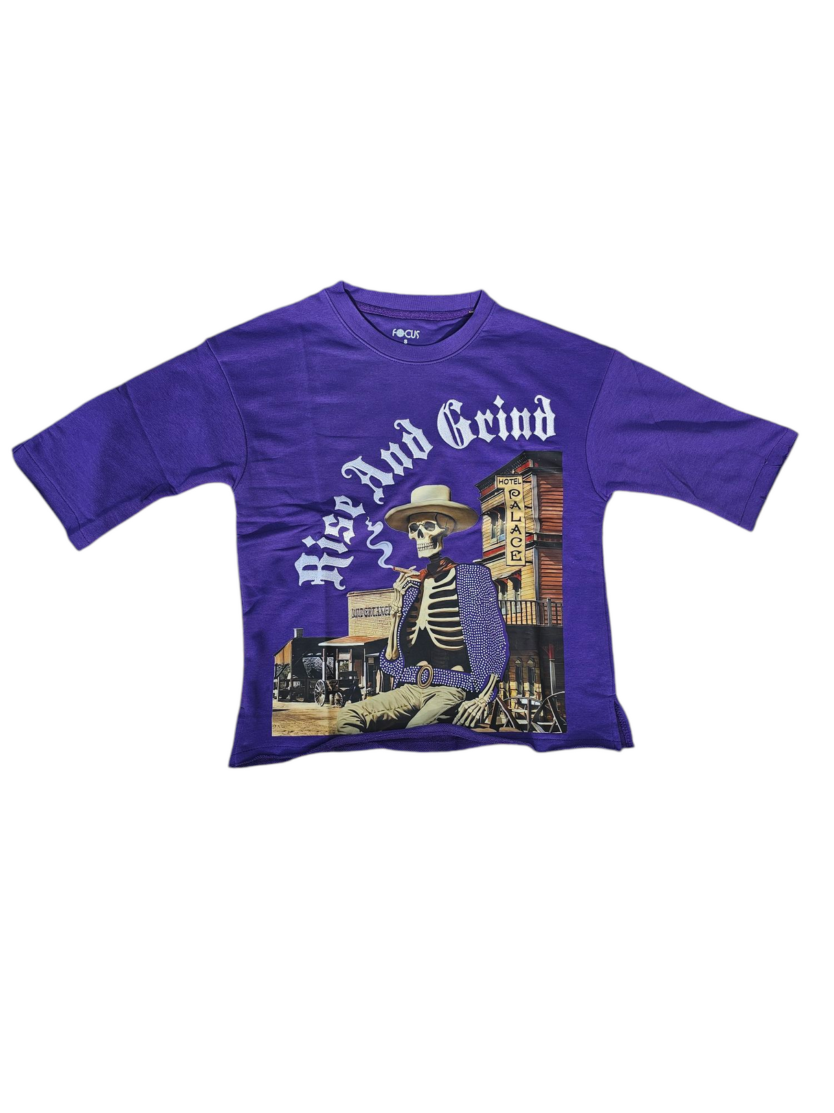 Focus Rise & Grind Cropped T-Shirt Multi Colors