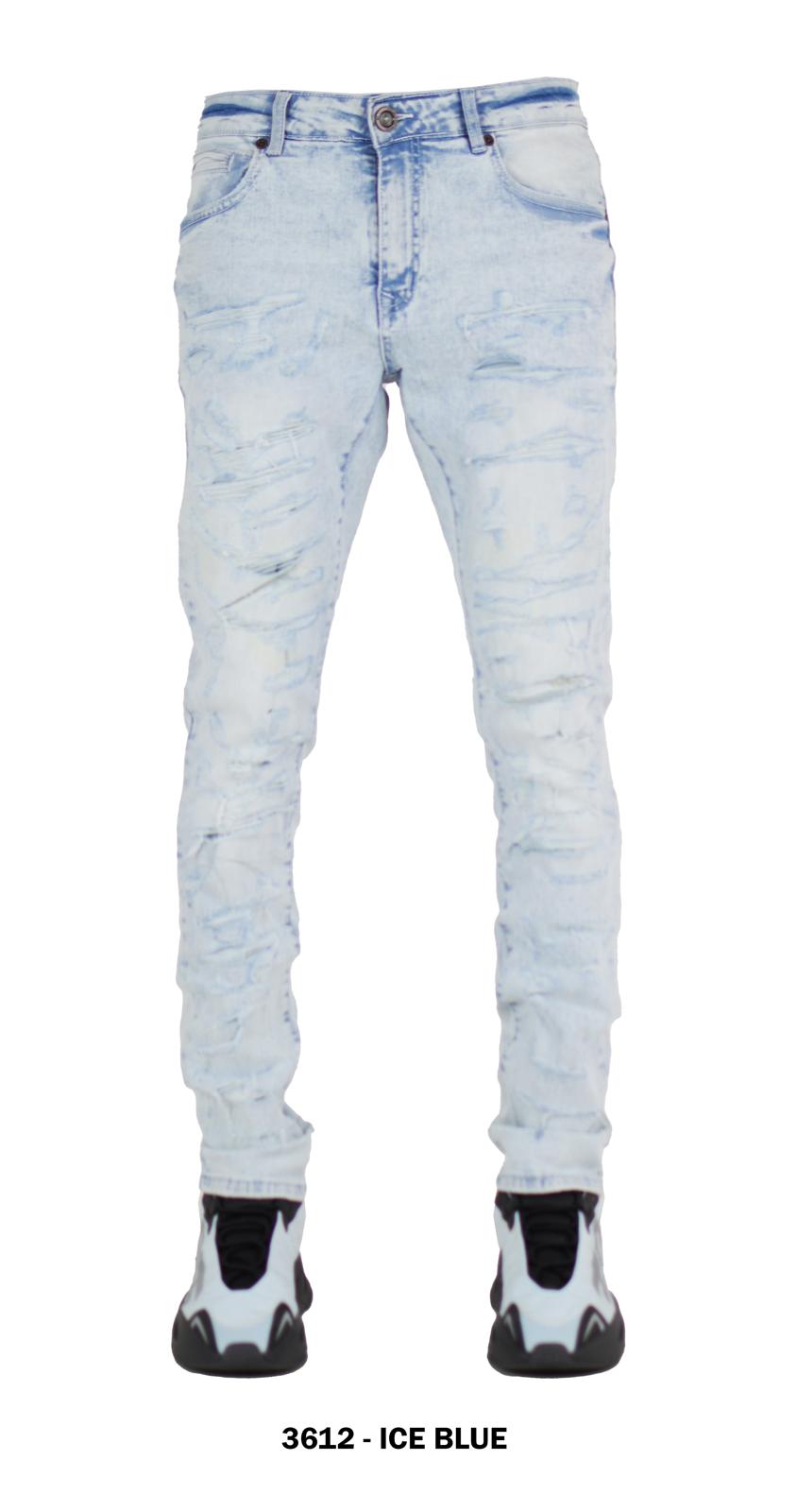 FOCUS RIP DISTRESSED SKINNY DENIM JEANS MULTI COLORS