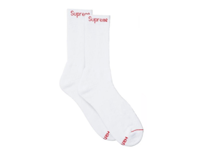 Supreme Hanes One Pair (single) White & Black