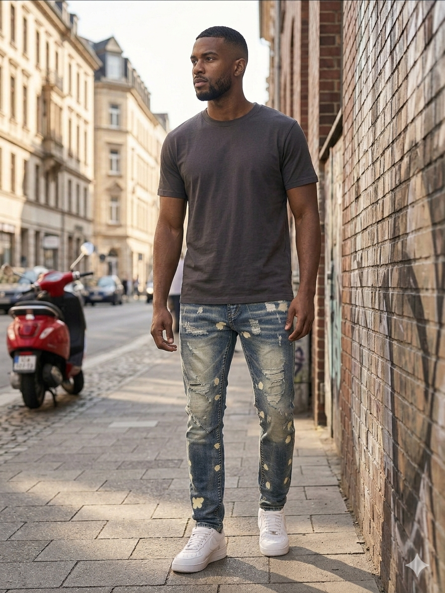 supply jawad bleach vintage jeans streetwear denim drip