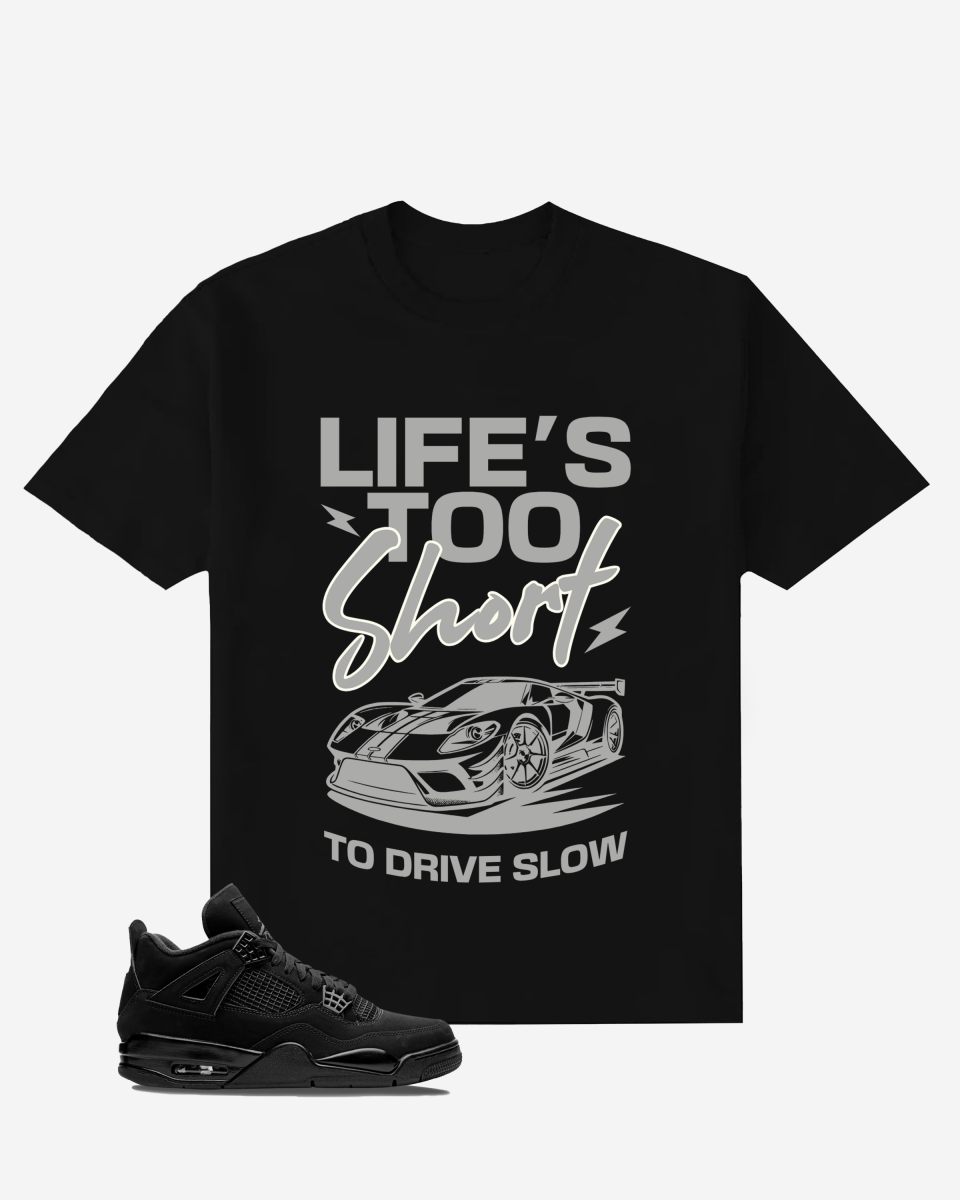 Typography Car Oversized  T-Shirt