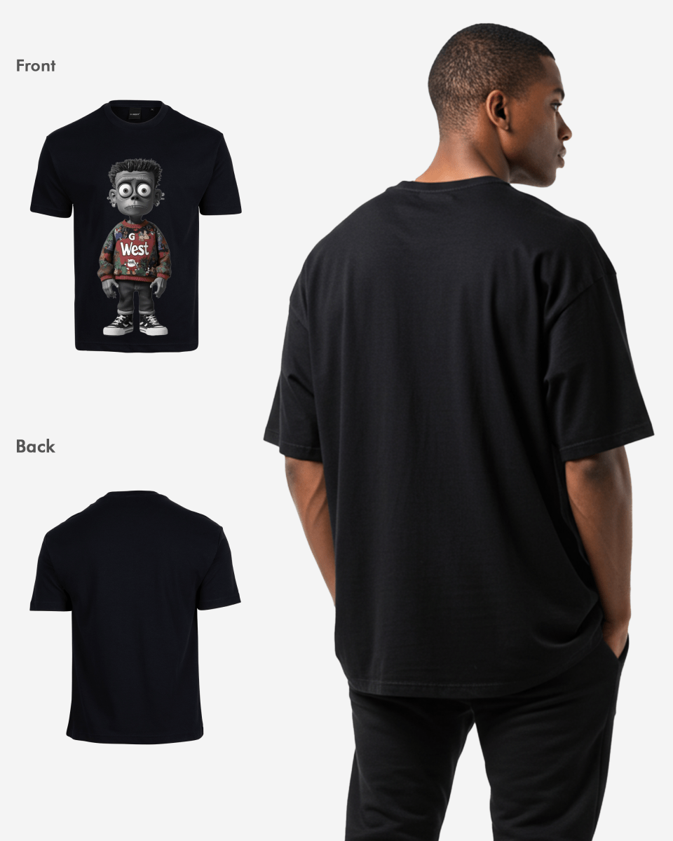 Ugly Xmas Zombie Oversized T Shirt