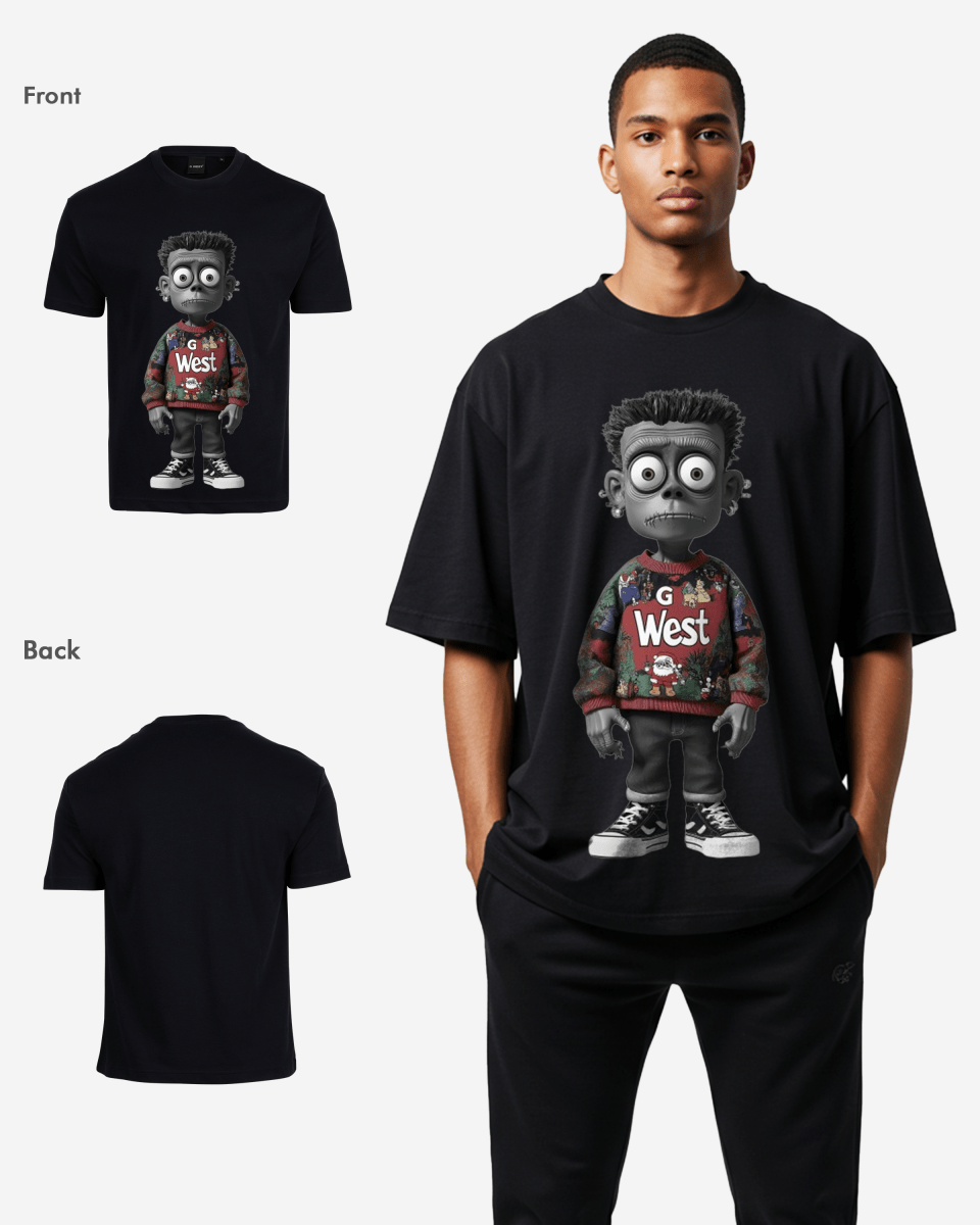 Ugly Xmas Zombie Oversized T Shirt