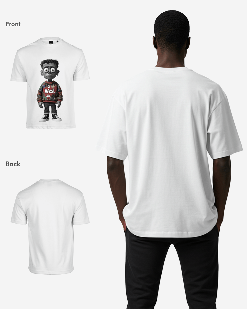 Ugly Xmas Zombie Oversized T Shirt