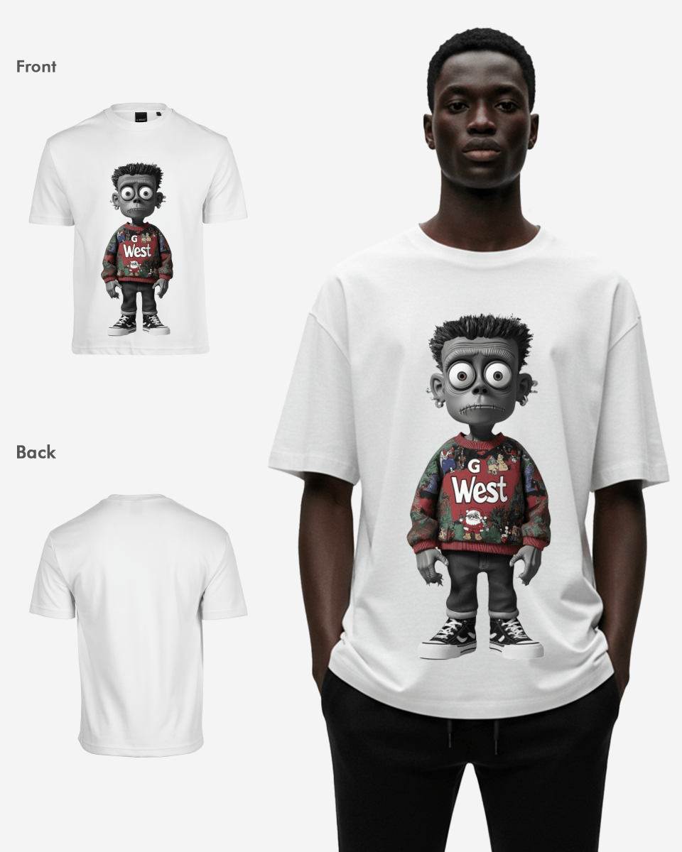 Ugly Xmas Zombie Oversized T Shirt