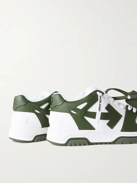 OFF-WHITE OOO Out of Office Leather Sneakers