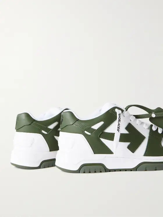 OFF-WHITE OOO Out of Office Leather Sneakers