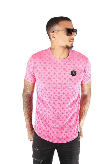 George V Pink Logo Tee Front View