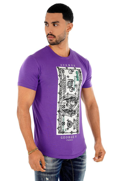 George V Purple Bank Card T-Shirt Front View