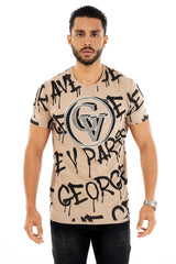 Street Style Fashion - DripNation IL Beige T-Shirt
