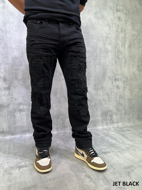 Slim Fit Jeans for Men - Sleek Black