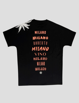 Roberto Vino Milano Black T-Shirt - Logo Detail