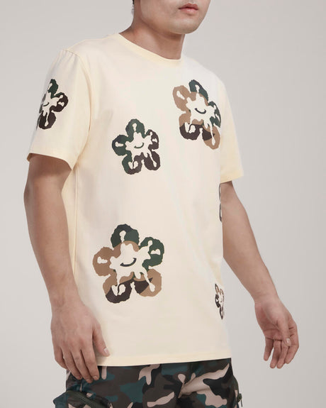 Woodland Camo Tear T-Shirt Cream