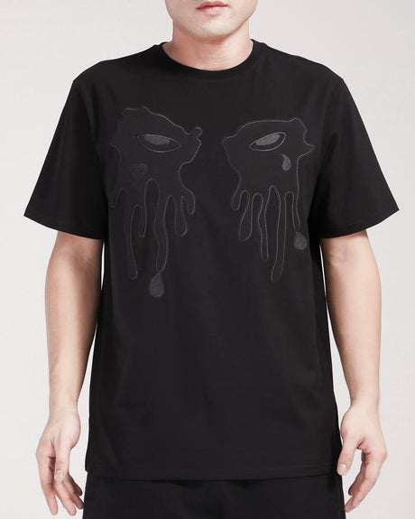Roku Studio Tone-on-Tone Tears T-Shirt in Black