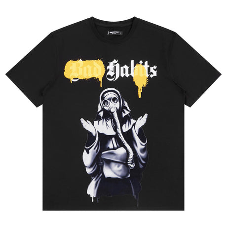 Edgy Roku Studio T-Shirt - Bad Habit Nun Design