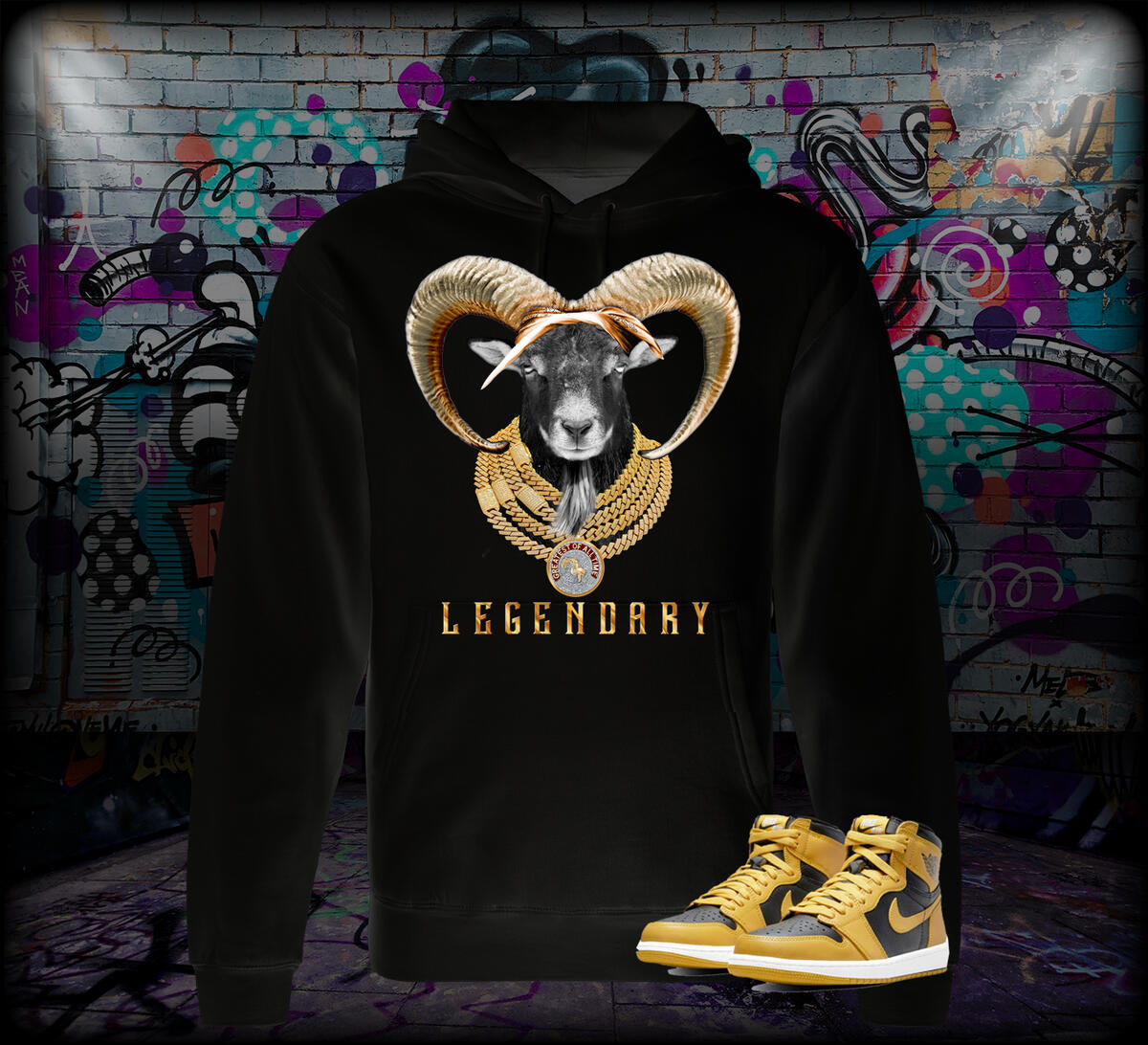 Game Changer - Hoodie - Legendary Goat - Black