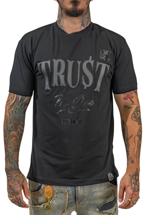 Juren Trust No One T-Shirt - Black Front View