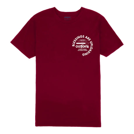 Outrank Maroon T-Shirt - Blessings are uploading