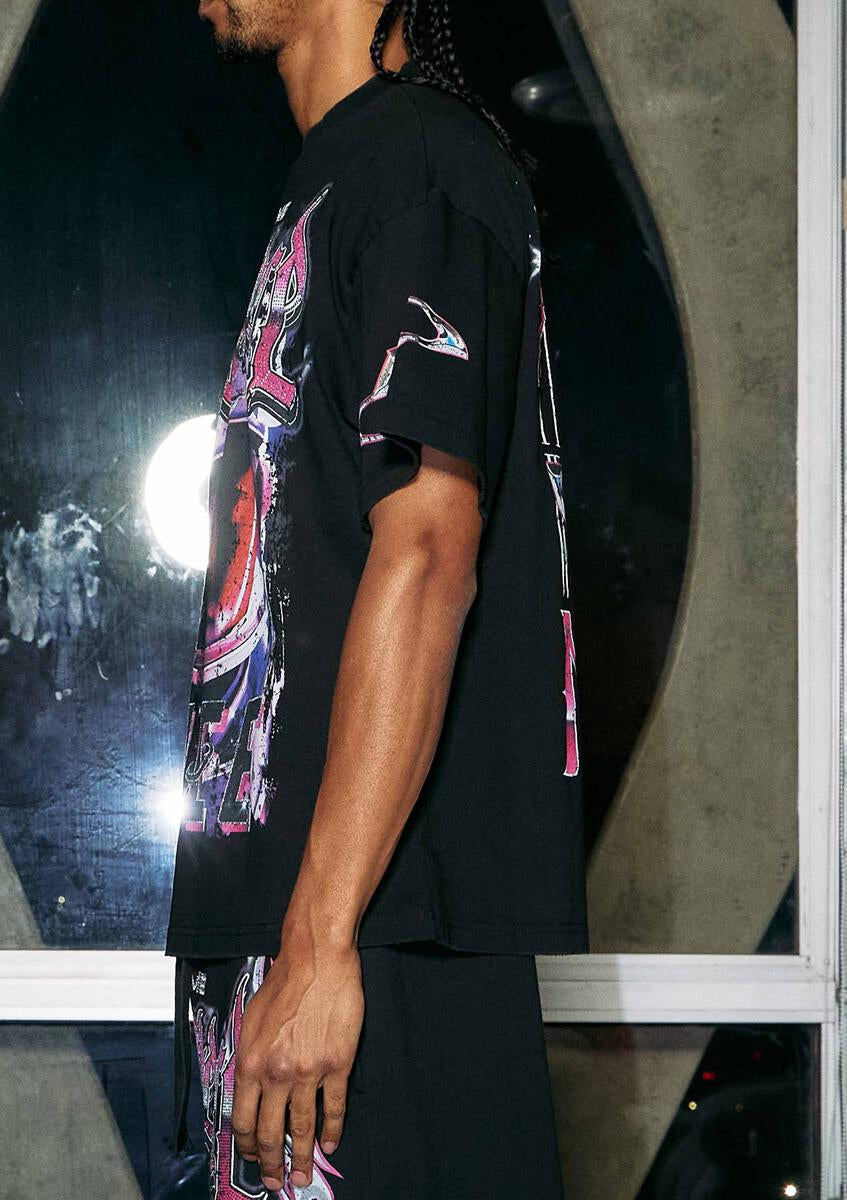 Black Wash Men's Shorts Side View