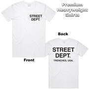 Street Department T-Shirt White Front and back View