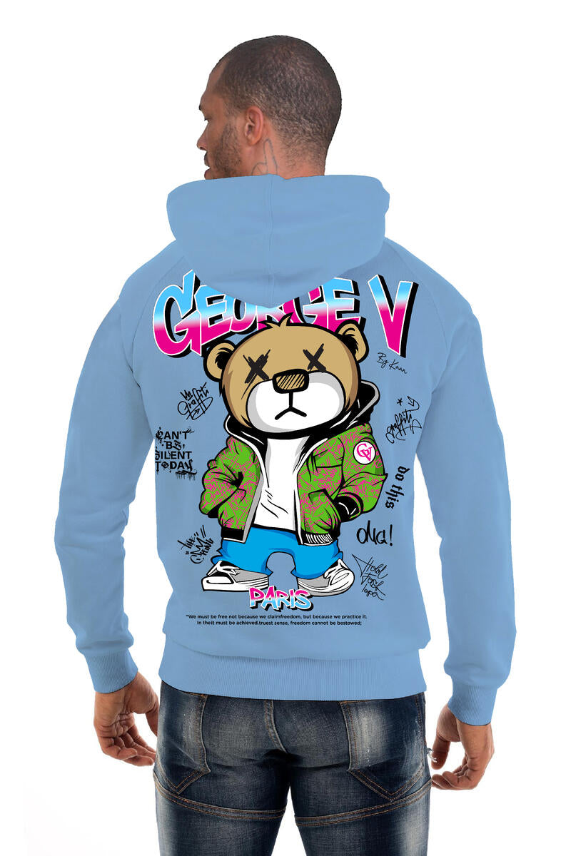 GEORGE V PARIS BEAR HOODIE MULTI COLORS- GO ONE SIZE UP