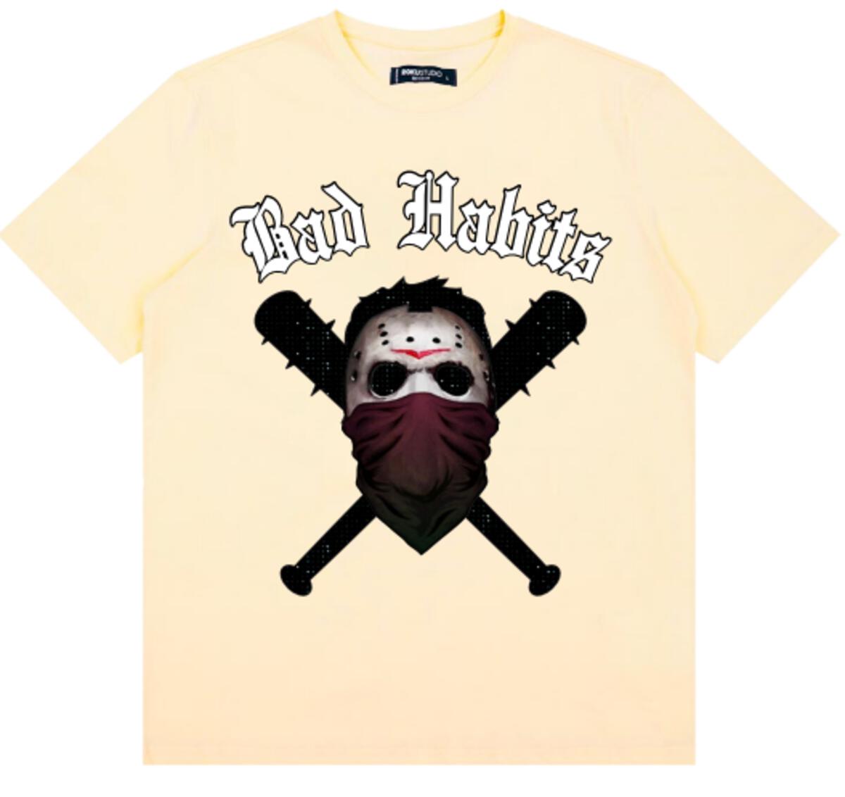 ROKU Studio Bad Habit T-Shirt Front View Cream