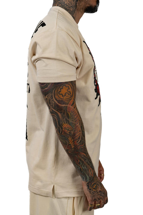 Juren Positive Zone Leather Short Set Natural Cream
