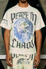 Casual Men's Two-Piece Set - Peace in Chaos Design