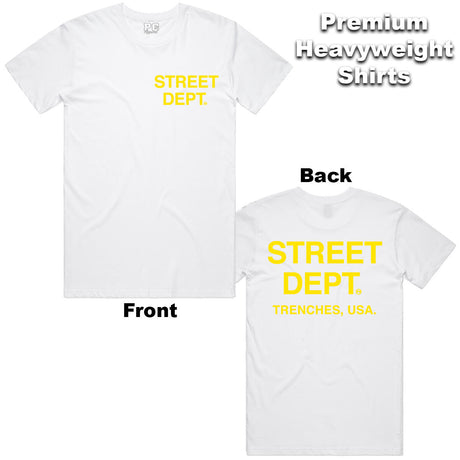 White and Golden Yellow Urban T-Shirt