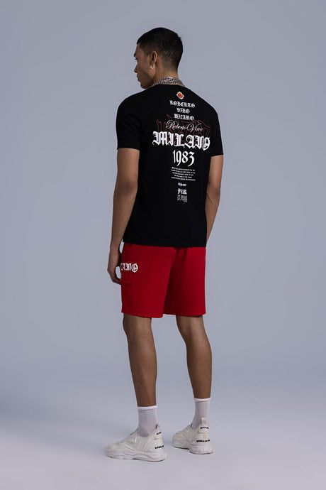 Premium Quality Black T-Shirt Side View