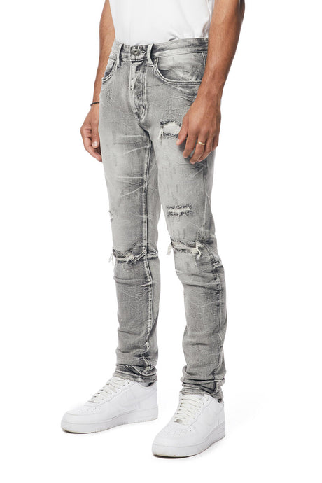 SMOKE RISE SLIM FIT WAVE EFFECT JEANS UNION GREY