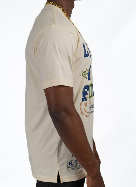 Natural Cream Men's Tee - Side View