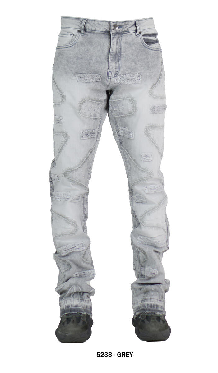 Focus Cut & Sew Stacked jeans Multi Color