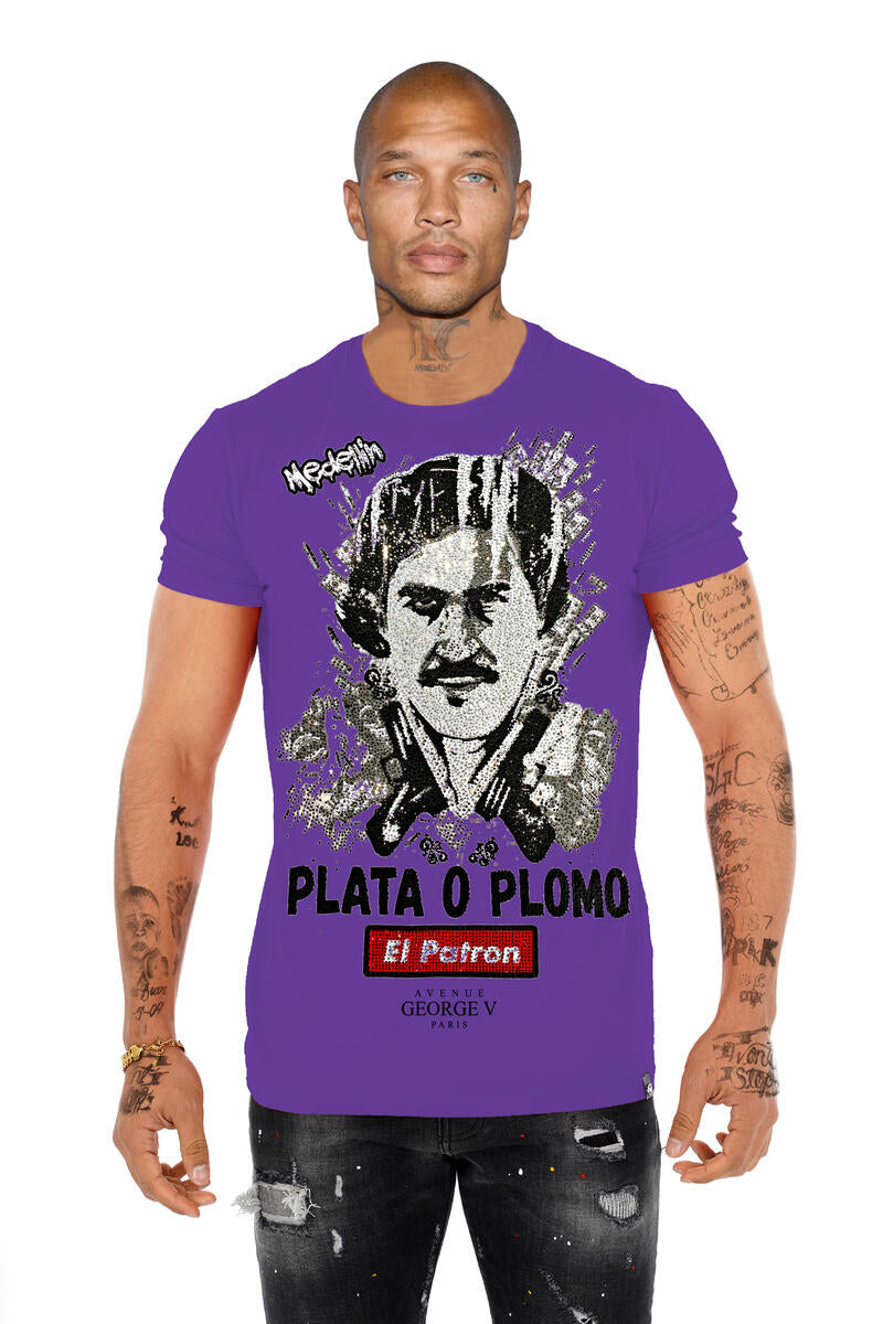 Shop GEORGE V PARIS GVS2750 Pablo Escobar Multi Colors T-Shirt