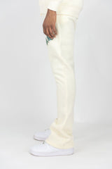 REBEL MINDS STACKED FLEECE PANTS NEVER FOLD CREAM