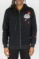 REBEL MINDS FLEECE ZIP UP HOODIE INFINITE AMOUR MULTI COLORS