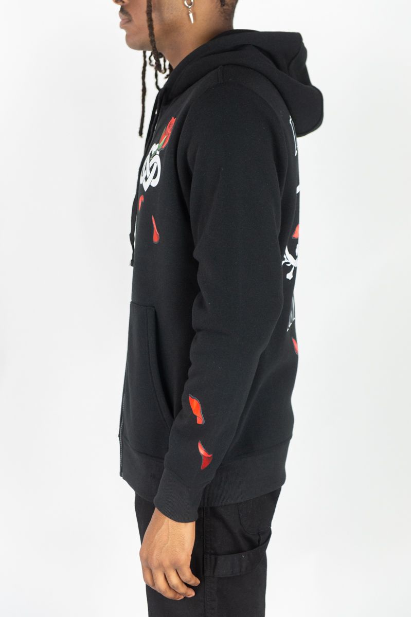 REBEL MINDS FLEECE ZIP UP HOODIE INFINITE AMOUR MULTI COLORS