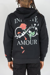 REBEL MINDS FLEECE ZIP UP HOODIE INFINITE AMOUR MULTI COLORS