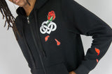 REBEL MINDS FLEECE ZIP UP HOODIE INFINITE AMOUR MULTI COLORS
