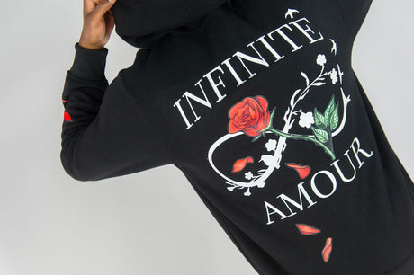 REBEL MINDS FLEECE ZIP UP HOODIE INFINITE AMOUR MULTI COLORS