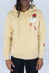 REBEL MINDS FLEECE ZIP UP HOODIE INFINITE AMOUR MULTI COLORS