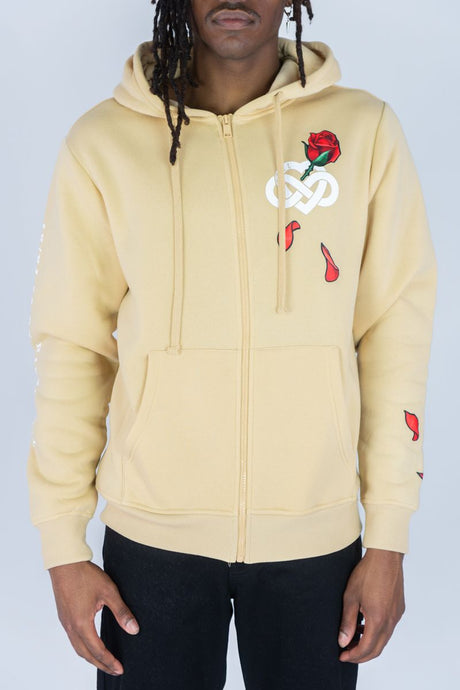 REBEL MINDS FLEECE ZIP UP HOODIE INFINITE AMOUR MULTI COLORS