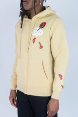 REBEL MINDS FLEECE ZIP UP HOODIE INFINITE AMOUR MULTI COLORS