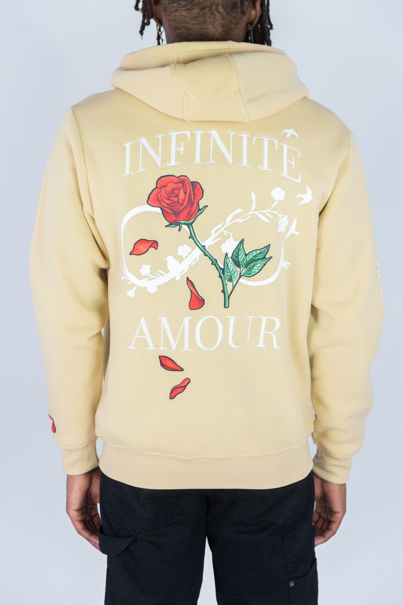 REBEL MINDS FLEECE ZIP UP HOODIE INFINITE AMOUR MULTI COLORS