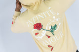 REBEL MINDS FLEECE ZIP UP HOODIE INFINITE AMOUR MULTI COLORS