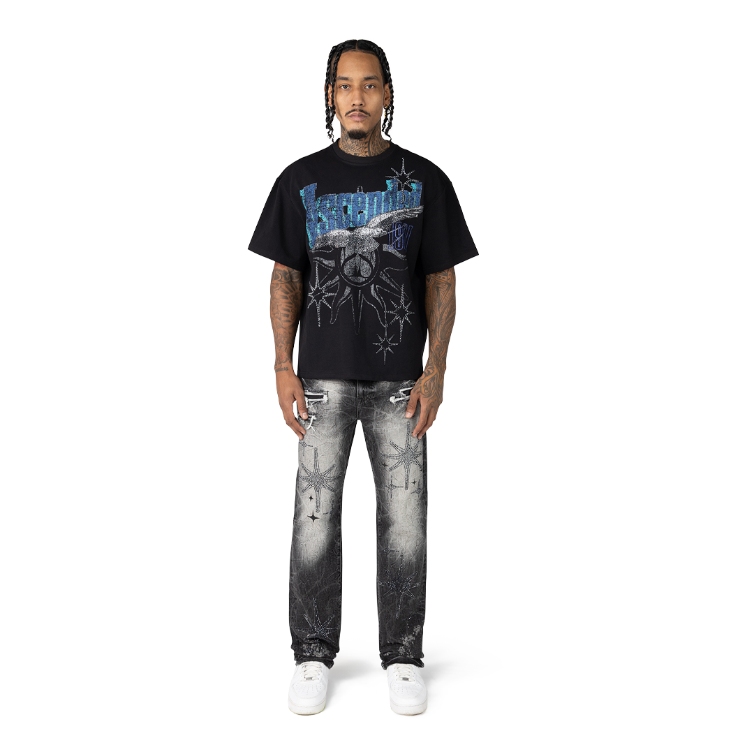 SMOKE RISE WIDE DYSTPOIA CROPPED SHIRT