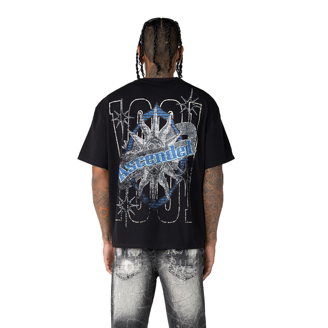 SMOKE RISE WIDE DYSTPOIA CROPPED SHIRT